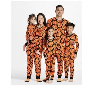 New Hyde and EEK Men's XL Pajamas Pumpkins Orange Black Halloween